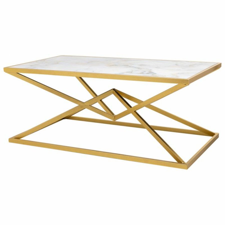 Sofabord Alexandra House Living Guld Metal Papir Jern Tr MDF 60 x 45 x 110 cm #5