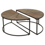 St med 2 borde Alexandra House Living Brun Jern Gran 45 x 40 x 91 cm #1