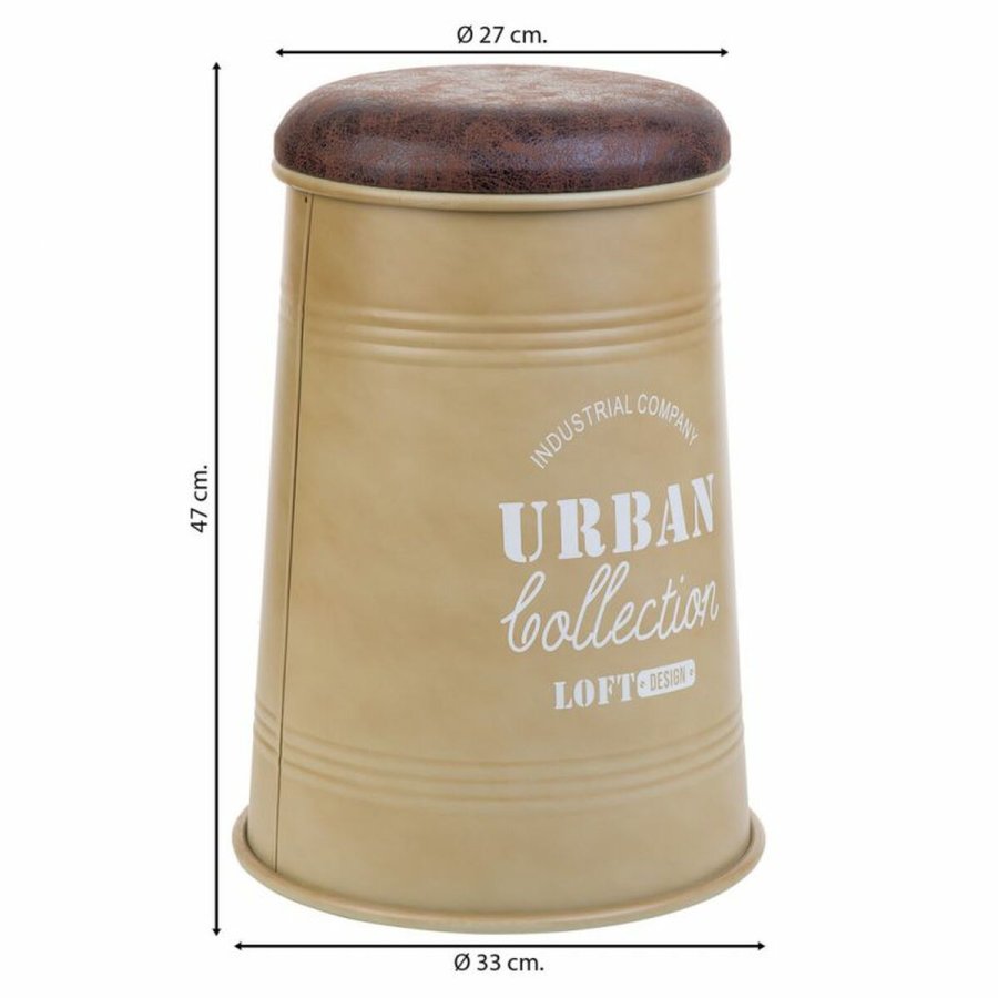 Taburet Alexandra House Living Grn Polyuretan Metal spnplade 47 x 27 x 33 cm #15