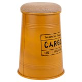 Taburet Alexandra House Living Orange Skkelrred Metal Svamp Tr MDF 47 x 27 x 33 cm #1