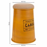 Taburet Alexandra House Living Orange Skkelrred Metal Svamp Tr MDF 47 x 27 x 33 cm #15