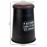 Taburet Alexandra House Living Sort Polyuretan Metal spnplade 27 x 27 x 47 cm #15