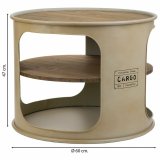 Sofabord Alexandra House Living Gr metal og gran 60 x 60 x 47 cm #4