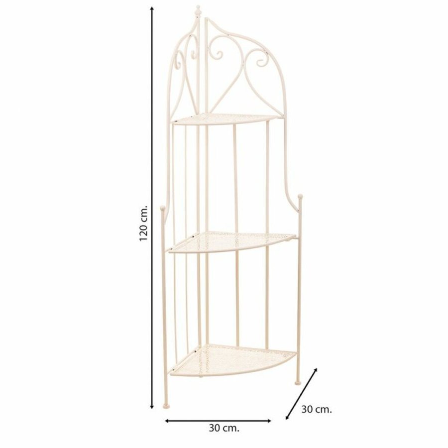 Hjrnembel Alexandra House Living Hvid Metal Jern jern 30 x 38 x 30 cm #4