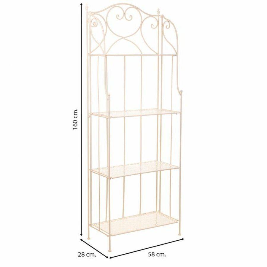 Hylder Alexandra House Living Hvid Metal Jern 28 x 70 x 28 cm #4