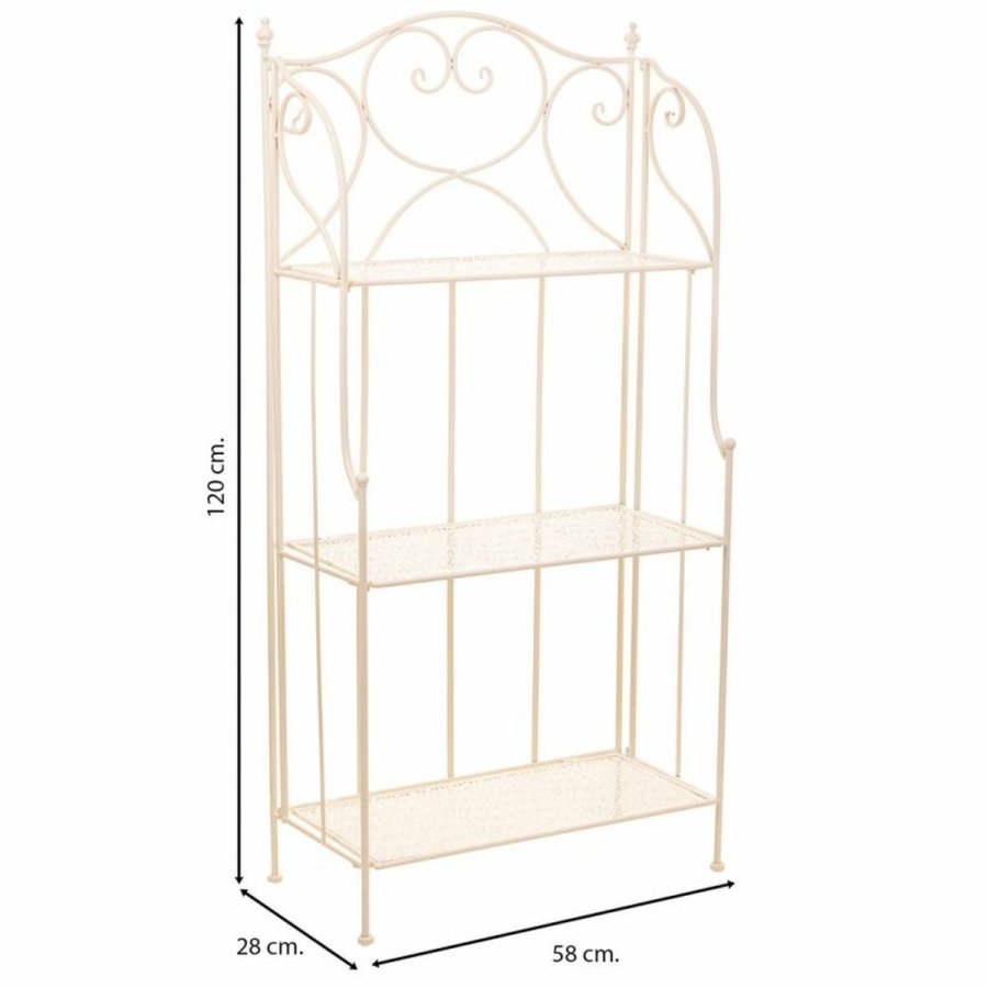Hylder Alexandra House Living Hvid Metal Jern 30 x 70 x 30 cm #4