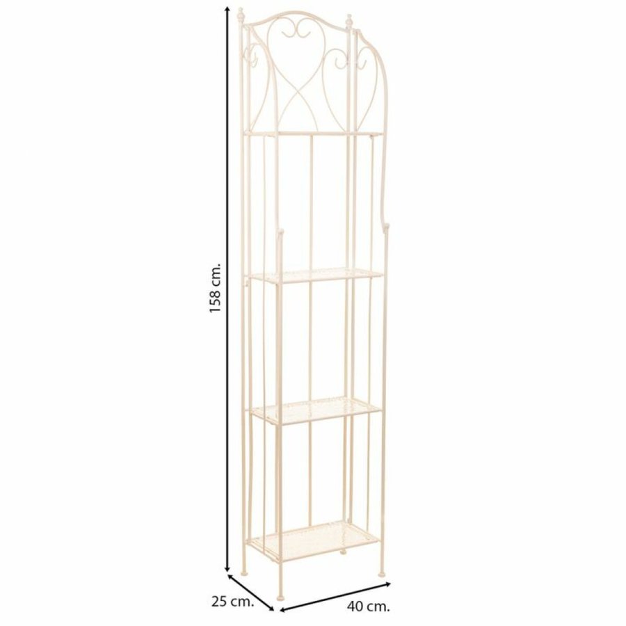 Hylder Alexandra House Living Hvid Metal Jern 25 x 90 x 30 cm #4