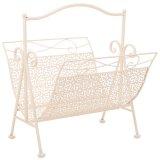 Tidsskriftholder Alexandra House Living Hvid jern 36 x 33 x 38 cm #1