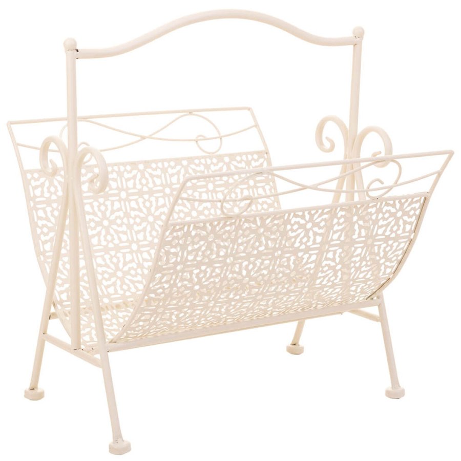 Tidsskriftholder Alexandra House Living Hvid jern 36 x 33 x 38 cm #1