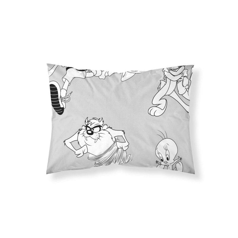 Pudebetrk Looney Tunes Hvid Sort Multifarvet 175 Trde 50x80cm 50 x 80 cm 100% bomuld #1