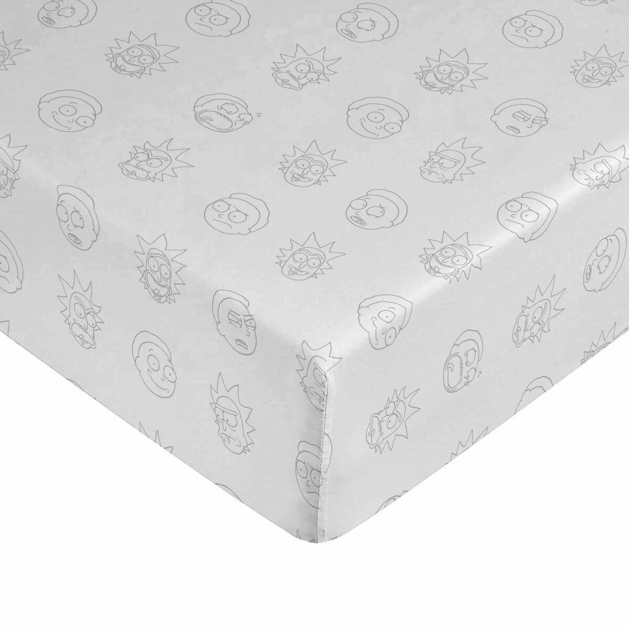 Monteret bundark Rick and Morty Hvid Multifarvet 180 x 200 cm 100% bomuld #2