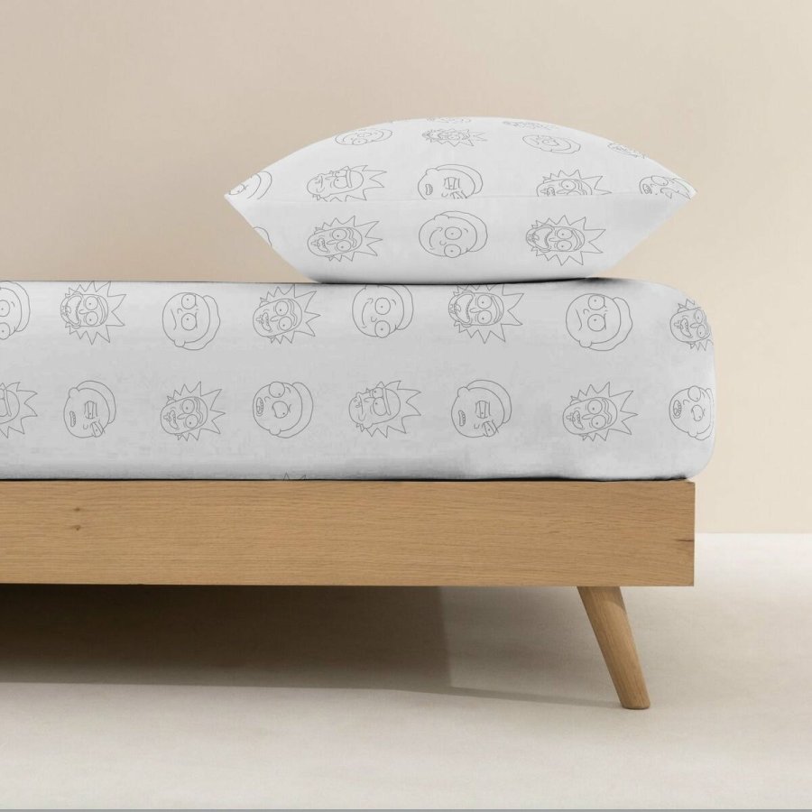 Monteret bundark Rick and Morty Hvid Multifarvet 180 x 200 cm 100% bomuld #3