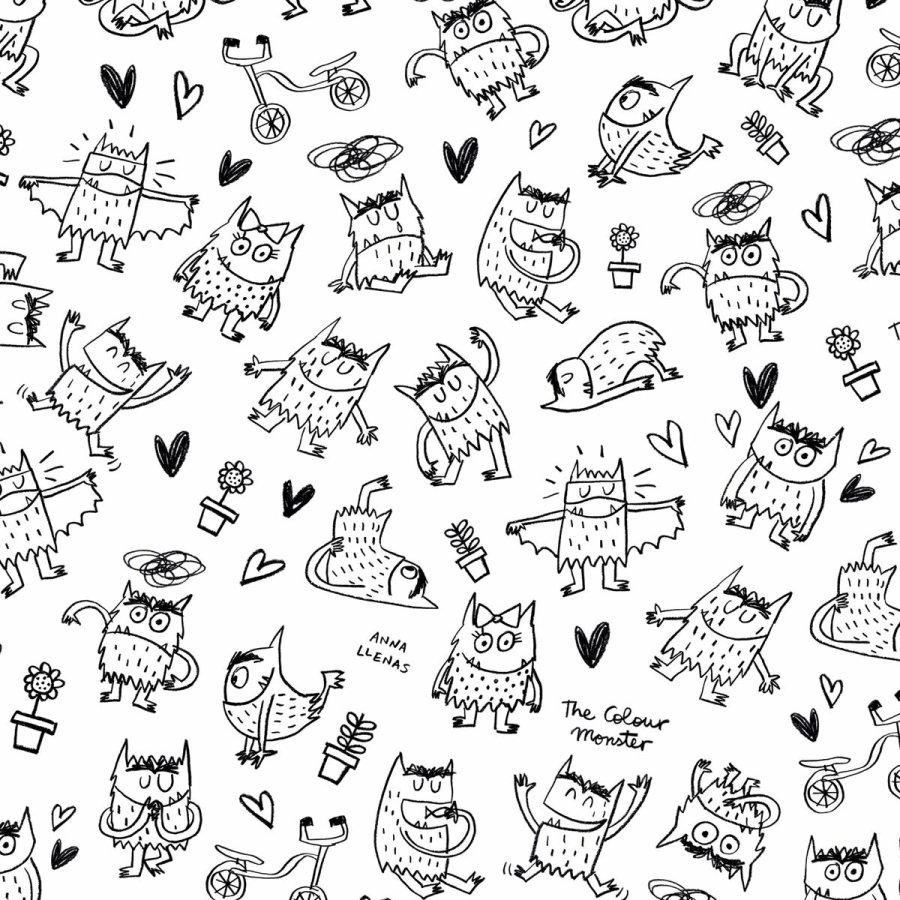 Monteret bundark Decolores Monstre black Seng 120 #2