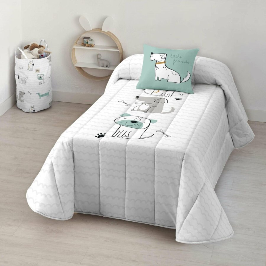 Sengetppe (vattppe) Kids&Cotton Huali Big Multifarvet 190 x 270 cm Hund #1