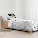 Nordisk cover Looney Tunes Looney B&W Hvid black 140 x 200 cm #6