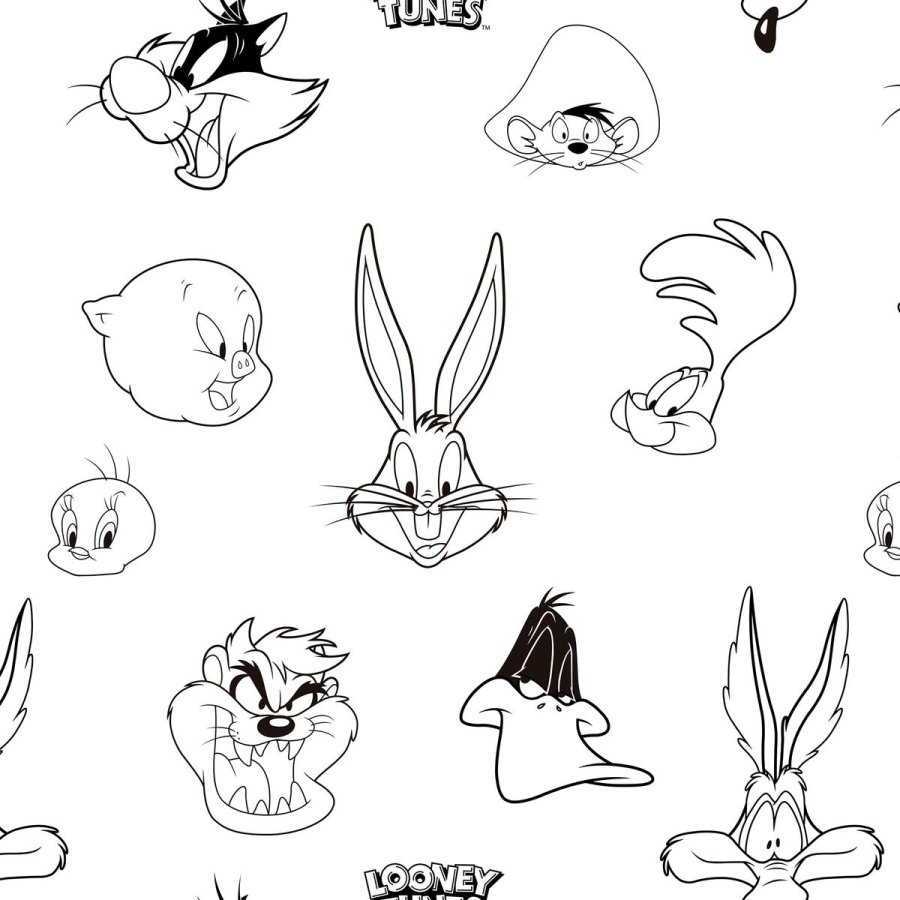Nordisk cover Looney Tunes Looney B&W Hvid black 175 Trde 240 x 220 cm #7