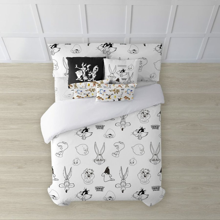 Nordisk cover Looney Tunes Looney B&W Hvid black 175 Trde 155 x 220 cm #1