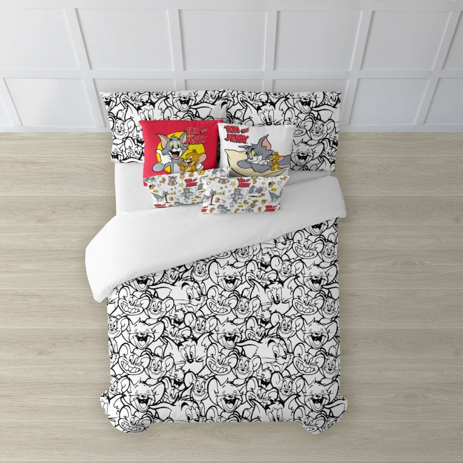 Nordisk cover Tom & Jerry Tom & Jerry Black & White Multifarvet 175 Trde 200 x 200 cm #1