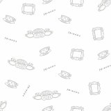 Monteret bundark Friends Multifarvet Seng 90 #5