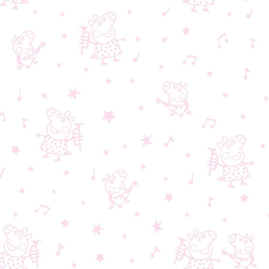 Monteret bundark Peppa Pig Hvid Pink #2