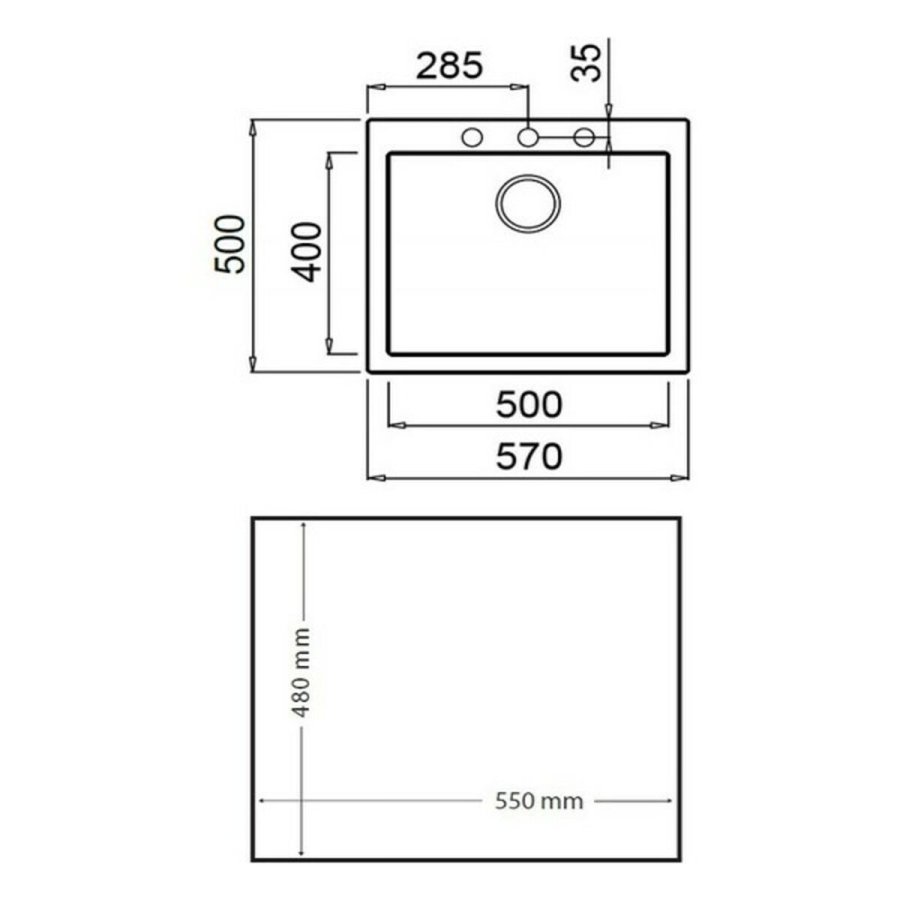 Vask med et rum Teka FORSQUARE 50 40 TG (60 cm) #5
