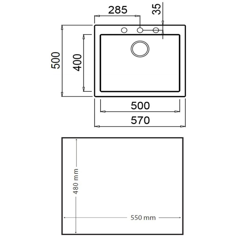 Vask med et rum Teka Forsquare 50.40 TG Hvid #9