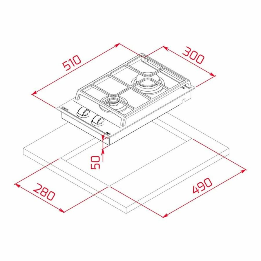 Gasplade Teka GZC32300XBA 3800W (30 CM) #13
