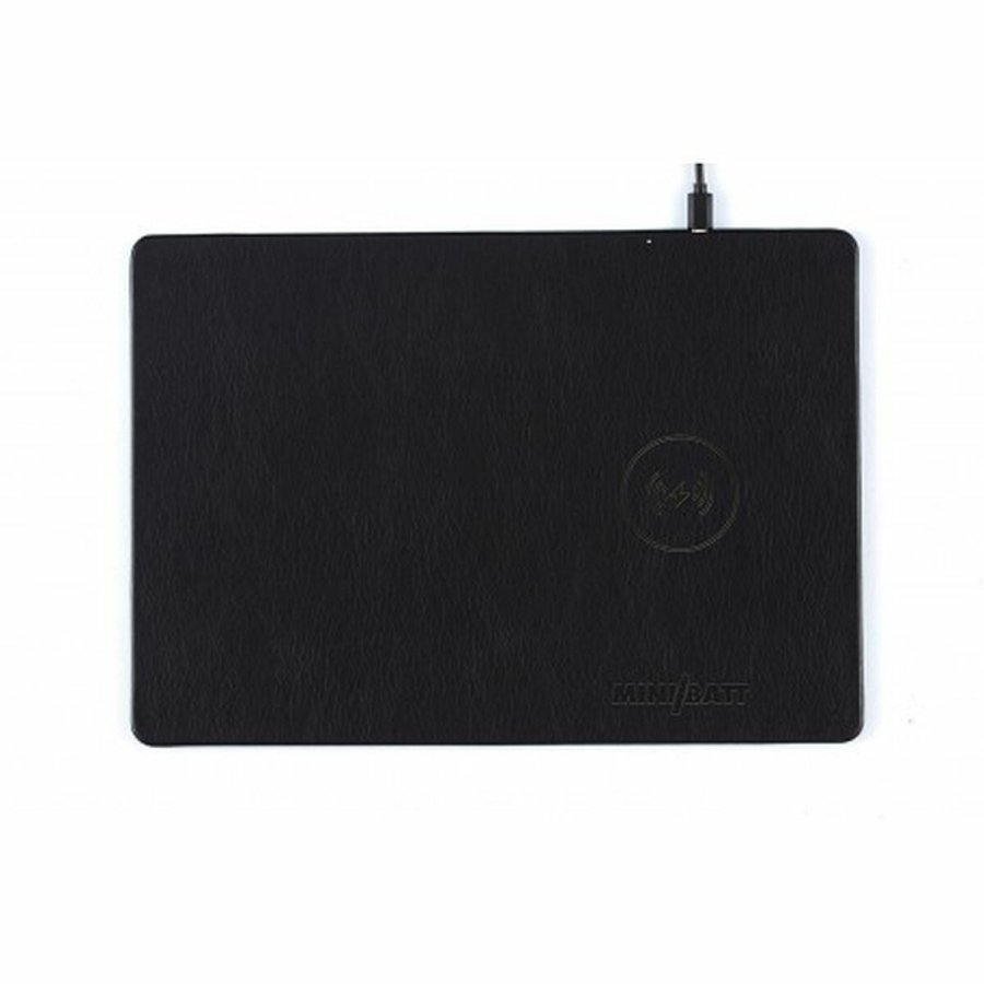Mtte med Qi trdls oplader MiniBatt MB-PAD Sort #1