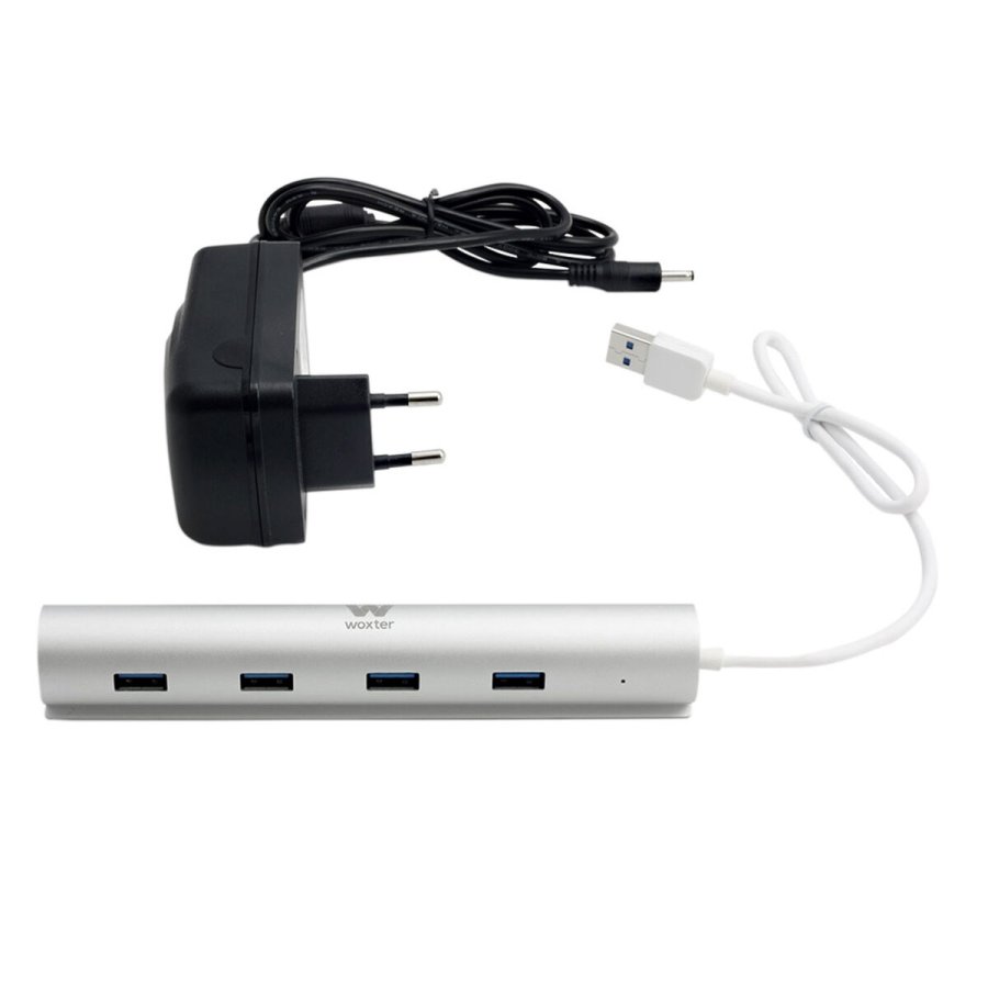 USB Hub Woxter PE26-142 Hvid Slvfarvet Aluminium (1 enheder) #3