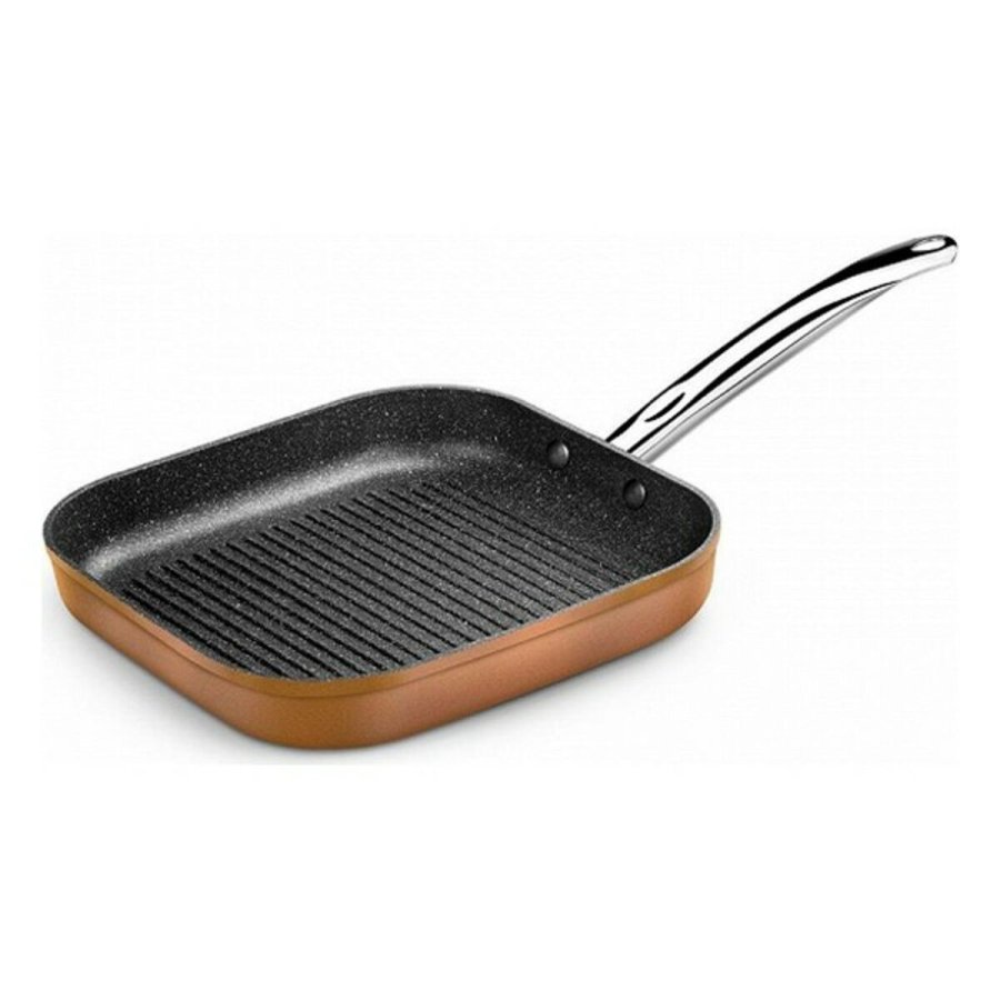 Pande Stegning med Strler Monix M740030 Grill 28 cm Smedet aluminium (4 Dele) (4 enheder) #1