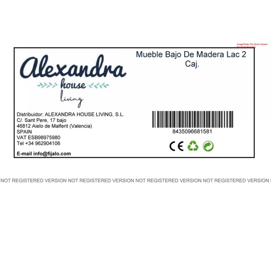 Supplerende mbler Alexandra House Living Hvid 52 x 41 x 92 cm #2