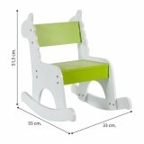Gyngestol Alexandra House Living Hvid Grn Tr MDF 33 x 55 x 51,5 cm Brns Giraf #6