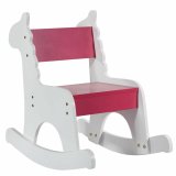 Gyngestol Alexandra House Living Hvid Rd Tr MDF 33 x 55 x 51,5 cm Brns Giraf #1