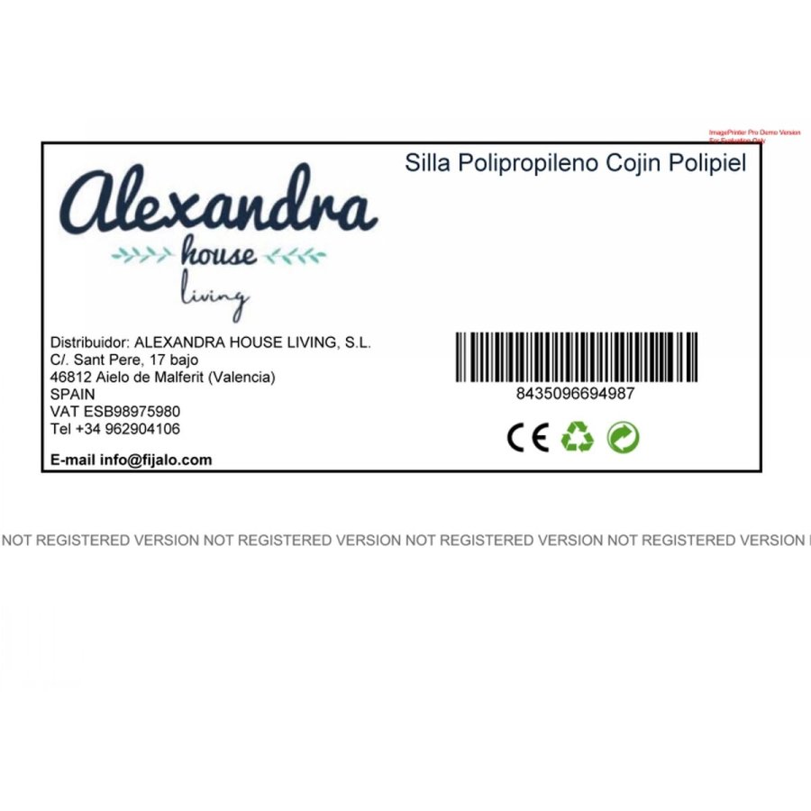 Spisebordsstol Alexandra House Living Rd 48 x 83 x 54 cm #2