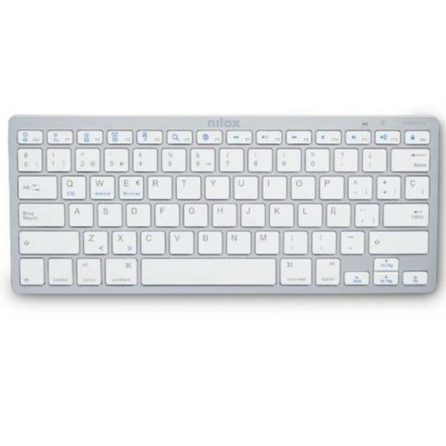 Tastatur Nilox NXKB01S Hvid Spansk qwerty #1