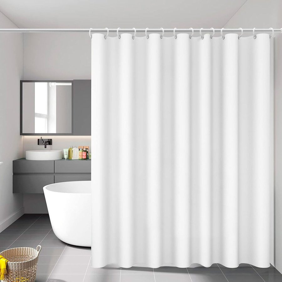 Brusebadsforhng Exma Hvid PVC 140 x 180 cm #5