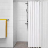 Brusebadsforhng Exma Hvid PVC 180 x 180 cm #1