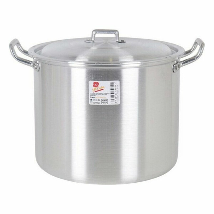 Gryde med lg 39693  22 cm Slvfarvet 6 L Aluminium 29 x 23 x 20 cm #2