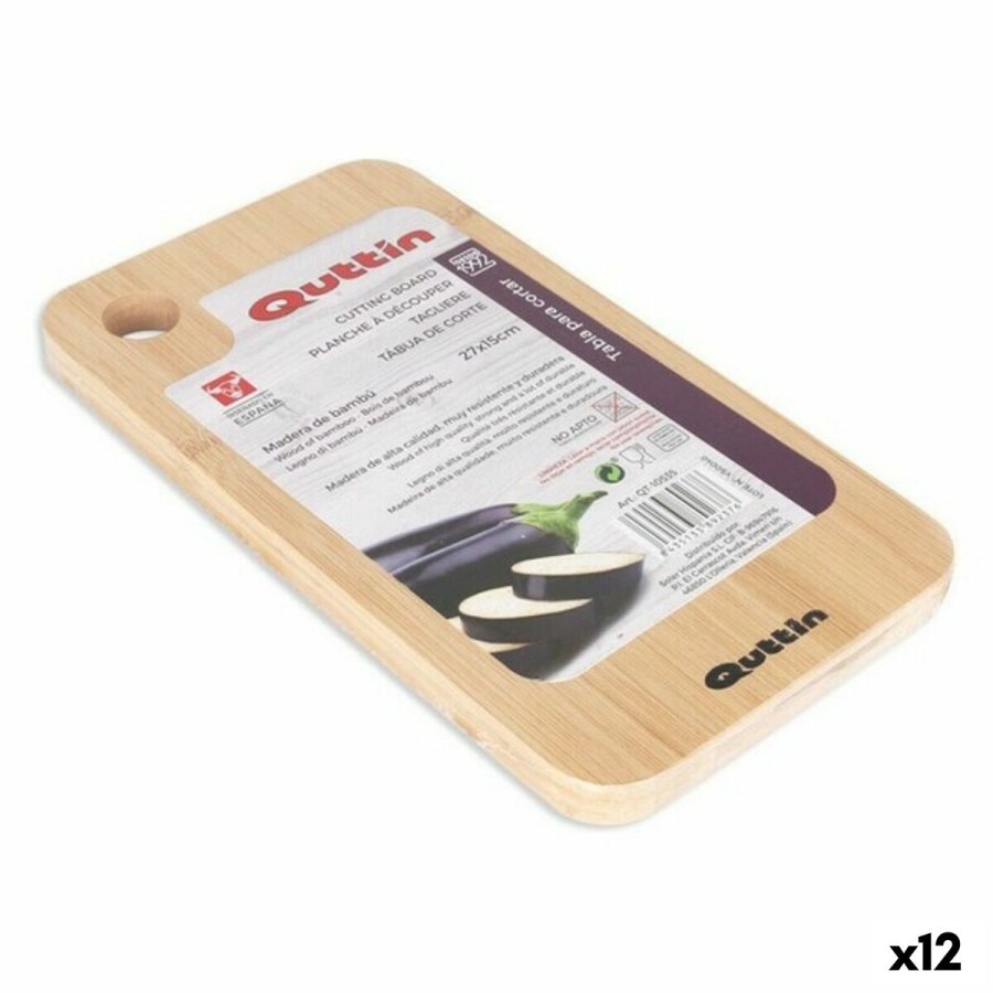 Skrebrt Quttin Quttin Bambus 27 x 15 x 1,5 cm (12 enheder) (27 x 15 cm) #1