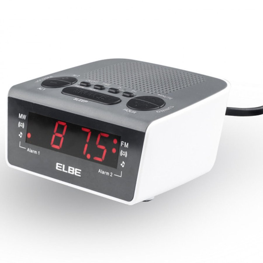 Clockradio ELBE CR-932 AM/FM Hvid #1