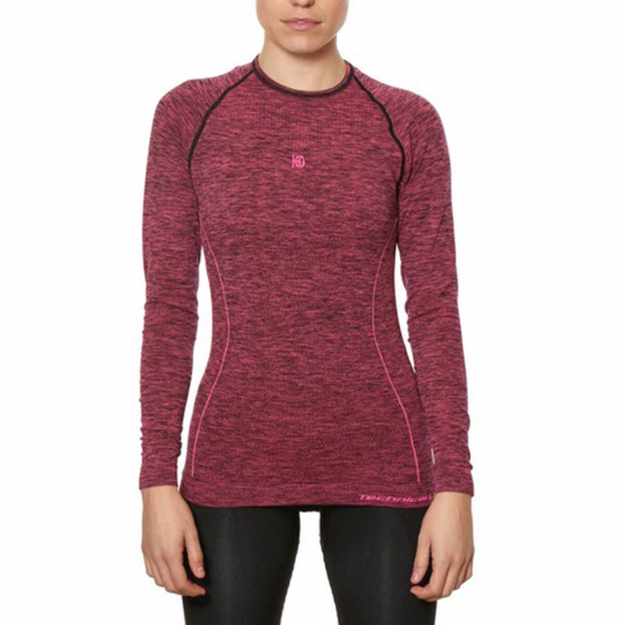 Termisk T-shirt til Kvinder Sport Hg Hg-8052 Sort Magenta #1