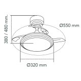 Loftsventilator CristalRecord Sort 35 W 1000 Lm (3000 K) (4000 K) #7