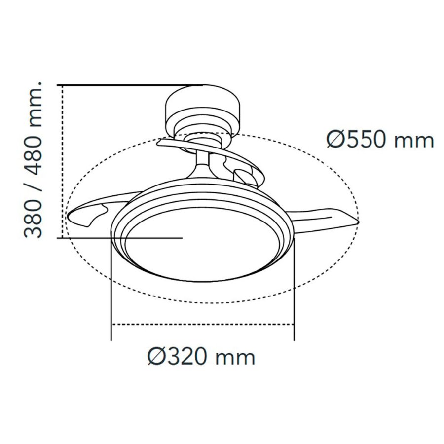 Loftsventilator CristalRecord Sort 35 W 1000 Lm (3000 K) (4000 K) #7