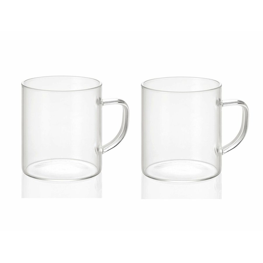 2 Dele krusst Andrea House ms19209 Gennemsigtig Glas 300 ml 2 x 300 ml  7,5 x 8,5 cm #1