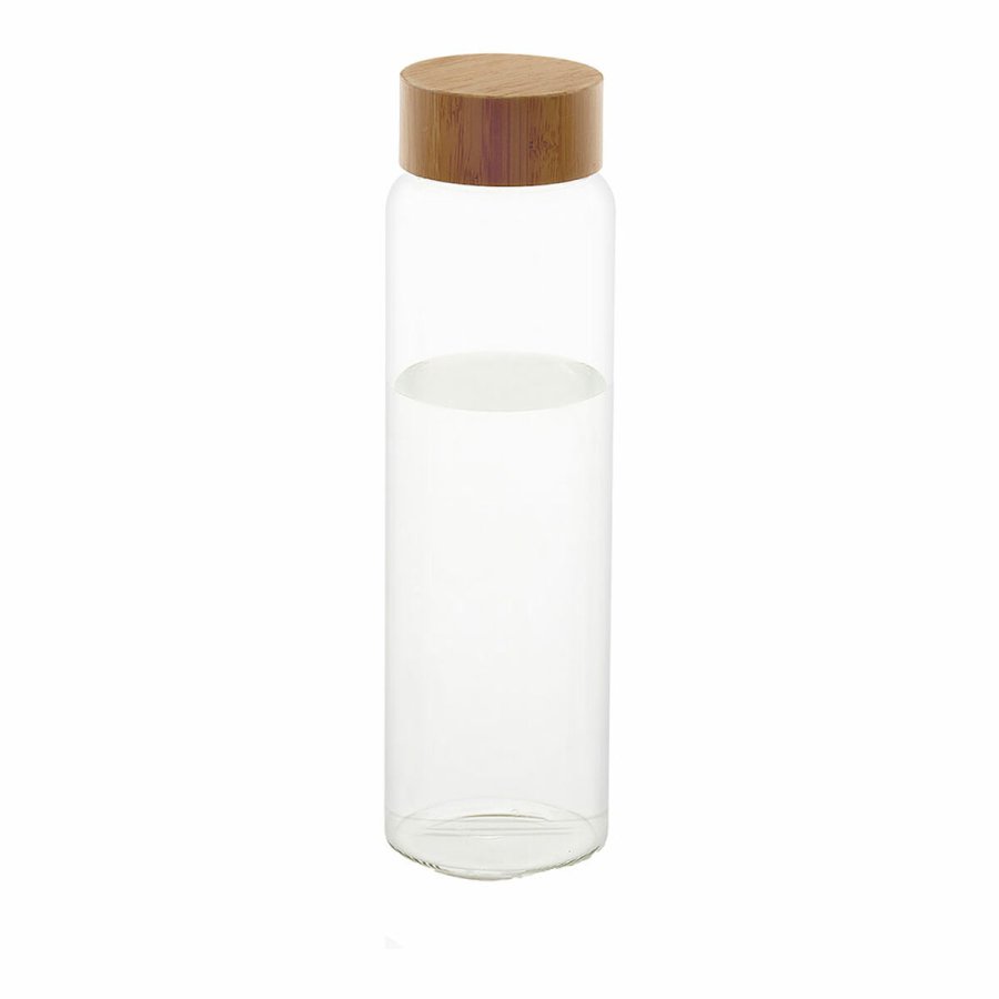 Flaske Andrea House ms70099 Glas Bambus 1 L #2