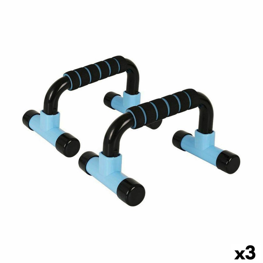Sttte til armbjninger LongFit Sport Bl Sort (3 enheder) #1