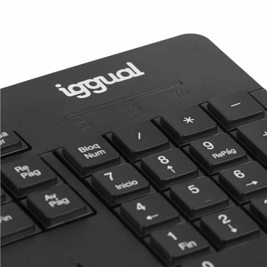 Tastatur og mus iggual IGG319277 Sort Spansk qwerty QWERTY #3