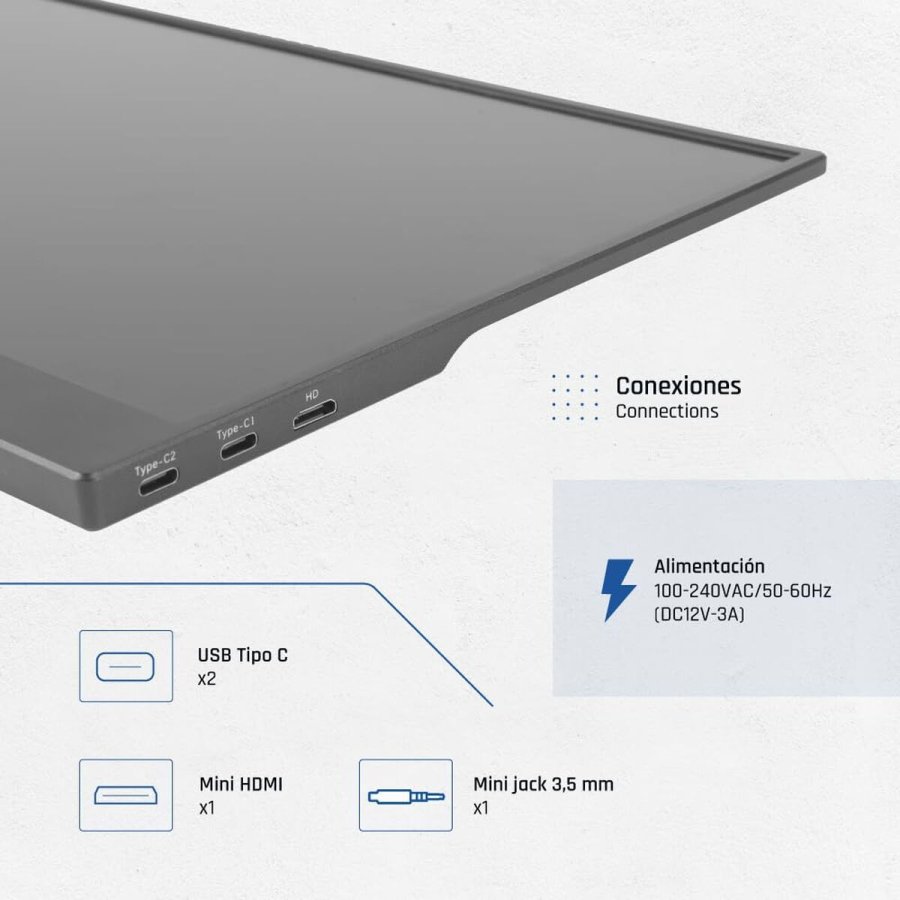 Brbar skrm iggual IGG319987 Full HD 15,6
