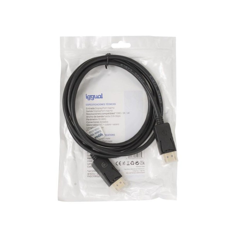 DisplayPort-kabel iggual IGG320365 Sort 1,8 m #2