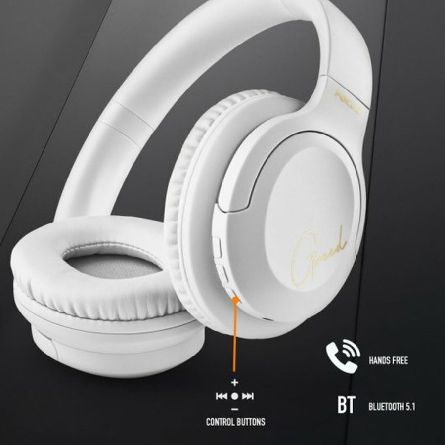 Bluetooth headset med mikrofon NGS ARTICAGREEDWHITE Hvid #7
